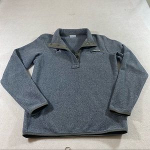 Columbia Jacket Men’s Small PFG Fleece Pullover Jacket Quarter Snap buttoned